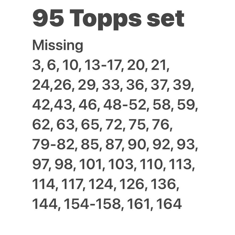 1995 Topps Traded Baseball Partial Base Set‎ Exc Cond - Picture 10 of 10